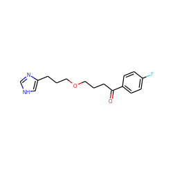 O=C(CCCOCCCc1c[nH]cn1)c1ccc(F)cc1 ZINC000013560951