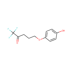 O=C(CCCOc1ccc(O)cc1)C(F)(F)F ZINC000115388452