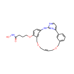 O=C(CCCOc1ccc2cc1COC/C=C/COCc1cccc(c1)-c1ccnc(n1)N2)NO ZINC001772612880