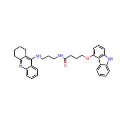 O=C(CCCOc1cccc2[nH]c3ccccc3c12)NCCCNc1c2c(nc3ccccc13)CCCC2 ZINC000169309084