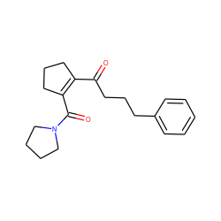 O=C(CCCc1ccccc1)C1=C(C(=O)N2CCCC2)CCC1 ZINC000049111751