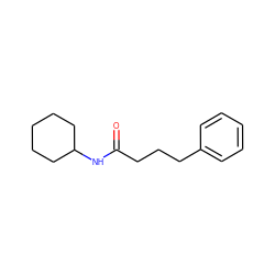 O=C(CCCc1ccccc1)NC1CCCCC1 ZINC000000365623