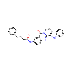 O=C(CCCc1ccccc1)Nc1ccc2nc3c4[nH]c5ccccc5c4ccn3c(=O)c2c1 ZINC000096258302