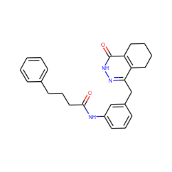 O=C(CCCc1ccccc1)Nc1cccc(Cc2n[nH]c(=O)c3c2CCCC3)c1 ZINC000168461891