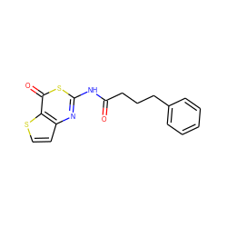 O=C(CCCc1ccccc1)Nc1nc2ccsc2c(=O)s1 ZINC000096905580