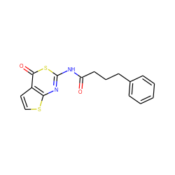 O=C(CCCc1ccccc1)Nc1nc2sccc2c(=O)s1 ZINC000096905581