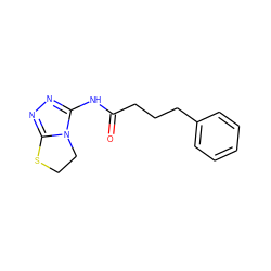 O=C(CCCc1ccccc1)Nc1nnc2n1CCS2 ZINC000017178796