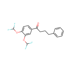 O=C(CCCc1ccccc1)c1ccc(OC(F)F)c(OC(F)F)c1 ZINC000040380587