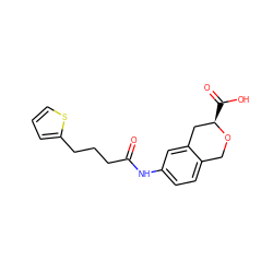 O=C(CCCc1cccs1)Nc1ccc2c(c1)C[C@@H](C(=O)O)OC2 ZINC000043023878