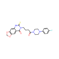 O=C(CCCn1c(=S)[nH]c2cc3c(cc2c1=O)OCO3)N1CCN(c2ccc(F)cc2)CC1 ZINC000002975279