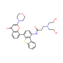 O=C(CCN(CCO)CCO)Nc1ccc(-c2cccc3c(=O)cc(N4CCOCC4)oc23)c2sc3ccccc3c12 ZINC000101696252