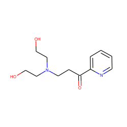 O=C(CCN(CCO)CCO)c1ccccn1 ZINC000045364058