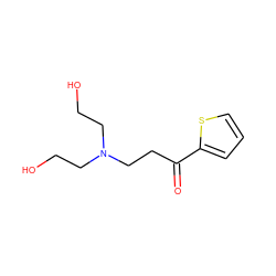 O=C(CCN(CCO)CCO)c1cccs1 ZINC000045393544