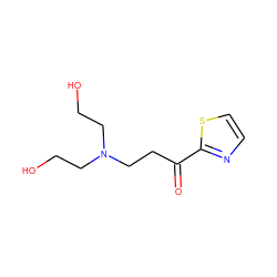 O=C(CCN(CCO)CCO)c1nccs1 ZINC000045364697