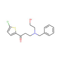 O=C(CCN(CCO)Cc1ccccc1)c1ccc(Cl)s1 ZINC000045358959