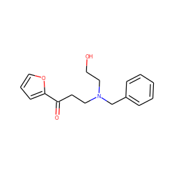 O=C(CCN(CCO)Cc1ccccc1)c1ccco1 ZINC000045393170