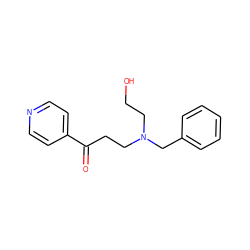 O=C(CCN(CCO)Cc1ccccc1)c1ccncc1 ZINC000045355151