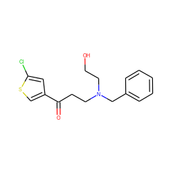 O=C(CCN(CCO)Cc1ccccc1)c1csc(Cl)c1 ZINC000045389882