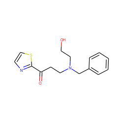 O=C(CCN(CCO)Cc1ccccc1)c1nccs1 ZINC000045365209