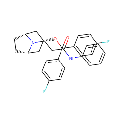 O=C(CCN1[C@H]2CC[C@@H]1C[C@H](OC(c1ccc(F)cc1)c1ccc(F)cc1)C2)Nc1ccccc1 ZINC000101060987