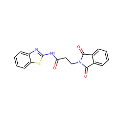 O=C(CCN1C(=O)c2ccccc2C1=O)Nc1nc2ccccc2s1 ZINC000009010117