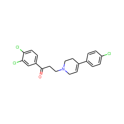 O=C(CCN1CC=C(c2ccc(Cl)cc2)CC1)c1ccc(Cl)c(Cl)c1 ZINC000013834237