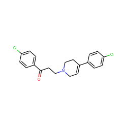 O=C(CCN1CC=C(c2ccc(Cl)cc2)CC1)c1ccc(Cl)cc1 ZINC000000597843