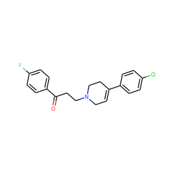 O=C(CCN1CC=C(c2ccc(Cl)cc2)CC1)c1ccc(F)cc1 ZINC000013834231