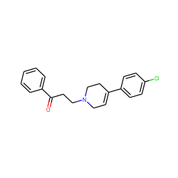 O=C(CCN1CC=C(c2ccc(Cl)cc2)CC1)c1ccccc1 ZINC000013834230