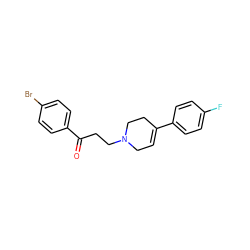 O=C(CCN1CC=C(c2ccc(F)cc2)CC1)c1ccc(Br)cc1 ZINC000013834240