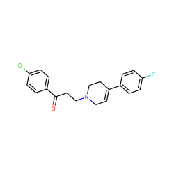 O=C(CCN1CC=C(c2ccc(F)cc2)CC1)c1ccc(Cl)cc1 ZINC000000014663