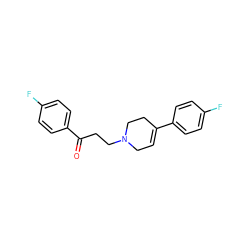 O=C(CCN1CC=C(c2ccc(F)cc2)CC1)c1ccc(F)cc1 ZINC000013834239