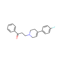 O=C(CCN1CC=C(c2ccc(F)cc2)CC1)c1ccccc1 ZINC000013834229