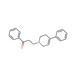 O=C(CCN1CC=C(c2ccccc2)CC1)c1ccccc1 ZINC000013834228