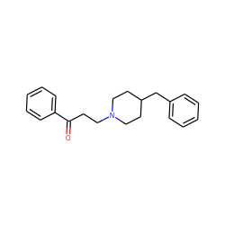 O=C(CCN1CCC(Cc2ccccc2)CC1)c1ccccc1 ZINC000049919016