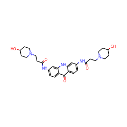 O=C(CCN1CCC(O)CC1)Nc1ccc2c(=O)c3ccc(NC(=O)CCN4CCC(O)CC4)cc3[nH]c2c1 ZINC000028396569