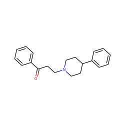 O=C(CCN1CCC(c2ccccc2)CC1)c1ccccc1 ZINC000013834241