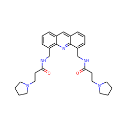 O=C(CCN1CCCC1)NCc1cccc2cc3cccc(CNC(=O)CCN4CCCC4)c3nc12 ZINC000045290164