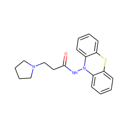 O=C(CCN1CCCC1)NN1c2ccccc2Sc2ccccc21 ZINC000073161097