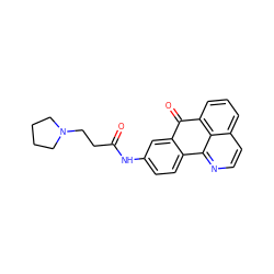 O=C(CCN1CCCC1)Nc1ccc2c(c1)C(=O)c1cccc3ccnc-2c13 ZINC000028902596