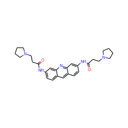 O=C(CCN1CCCC1)Nc1ccc2cc3ccc(NC(=O)CCN4CCCC4)cc3nc2c1 ZINC000013527892