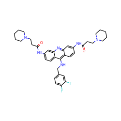 O=C(CCN1CCCCC1)Nc1ccc2c(NCc3ccc(F)c(F)c3)c3ccc(NC(=O)CCN4CCCCC4)cc3nc2c1 ZINC000028878758