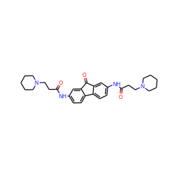 O=C(CCN1CCCCC1)Nc1ccc2c(c1)C(=O)c1cc(NC(=O)CCN3CCCCC3)ccc1-2 ZINC000013557226