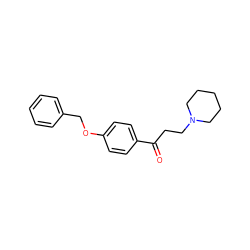 O=C(CCN1CCCCC1)c1ccc(OCc2ccccc2)cc1 ZINC000001622120