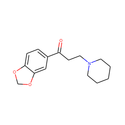 O=C(CCN1CCCCC1)c1ccc2c(c1)OCO2 ZINC000004812074