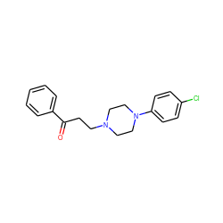 O=C(CCN1CCN(c2ccc(Cl)cc2)CC1)c1ccccc1 ZINC000013861703