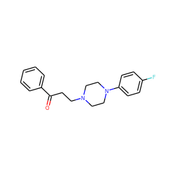 O=C(CCN1CCN(c2ccc(F)cc2)CC1)c1ccccc1 ZINC000013861727