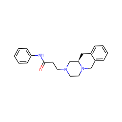 O=C(CCN1CCN2Cc3ccccc3C[C@@H]2C1)Nc1ccccc1 ZINC000026749503