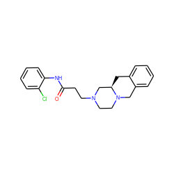 O=C(CCN1CCN2Cc3ccccc3C[C@@H]2C1)Nc1ccccc1Cl ZINC000026750816