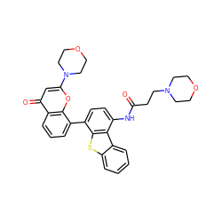 O=C(CCN1CCOCC1)Nc1ccc(-c2cccc3c(=O)cc(N4CCOCC4)oc23)c2sc3ccccc3c12 ZINC000101696163